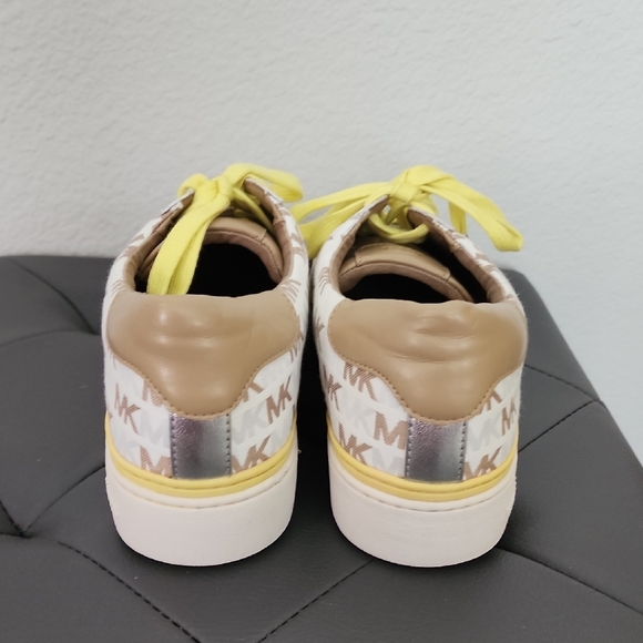 Michael Kors White and Yellow Sneakers - Picture 3 of 4